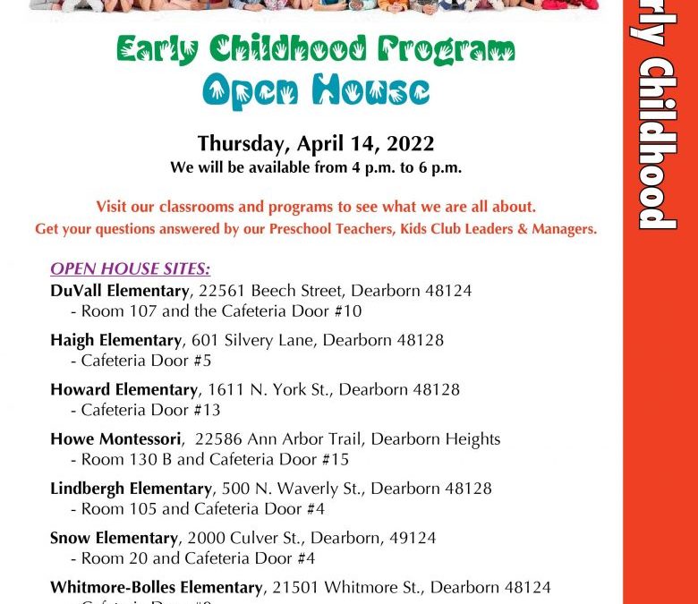 Early Childhood Program Open House