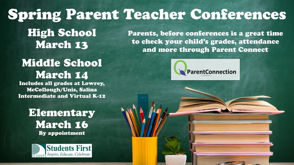 Spring Parent Teacher Conferences; 3/16