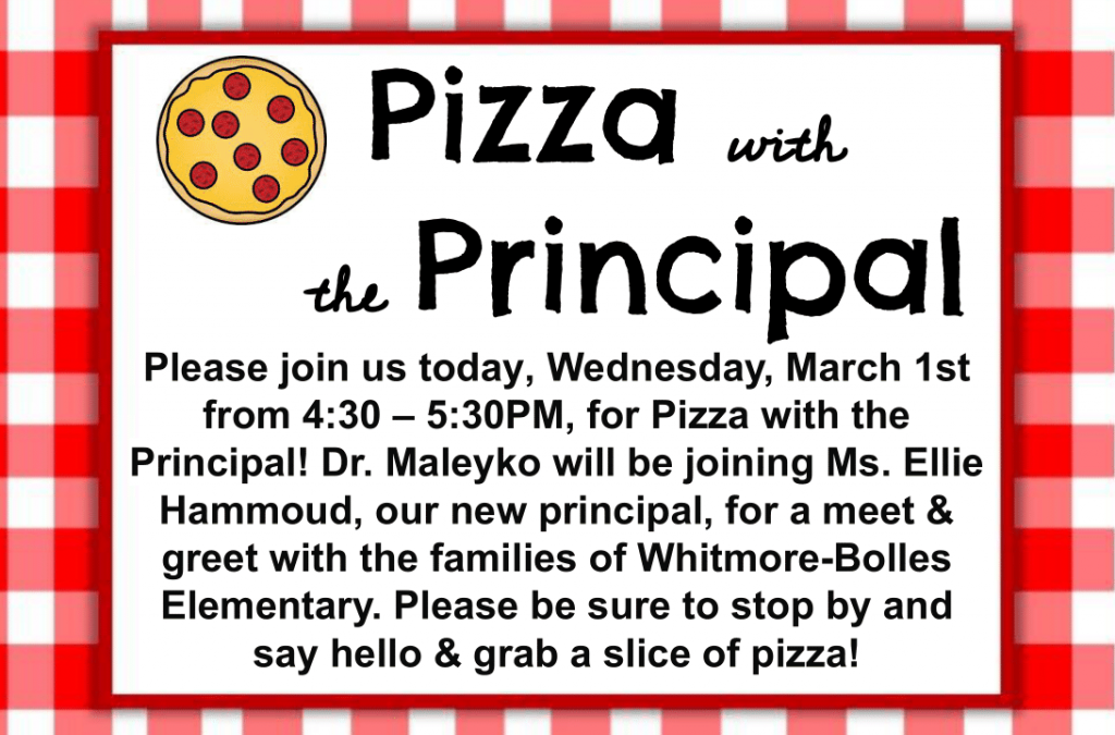 Pizza with the Principal