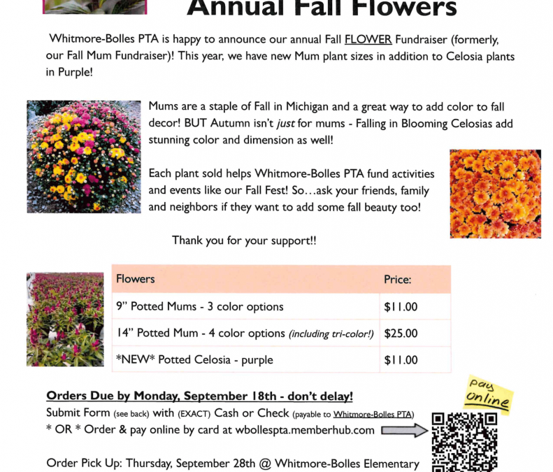 PTA Annual Fall Flowers