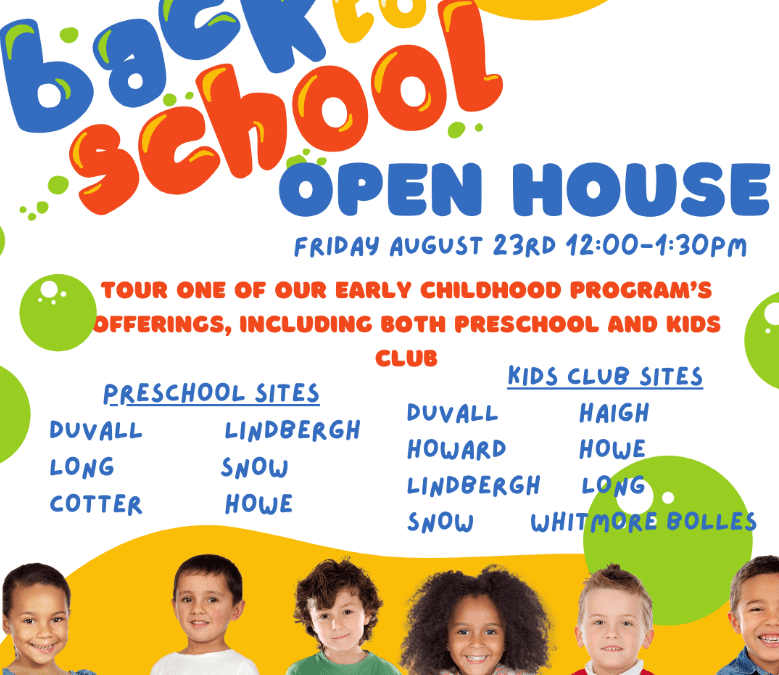 Kids Club childcare holding open house at Whitmore Bolles on Friday, Aug. 23