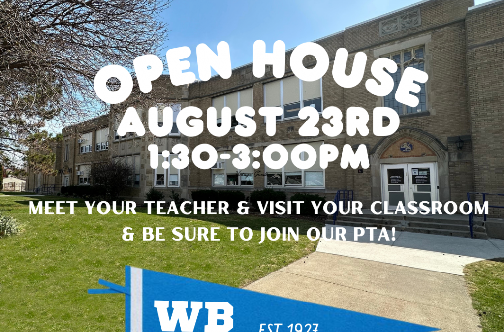 Open House; 8/23 @ 1:30-3PM