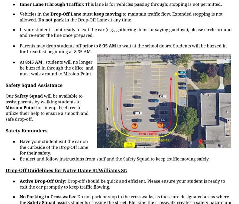 Morning Drop-off/ Afternoon Pick-up Procedures