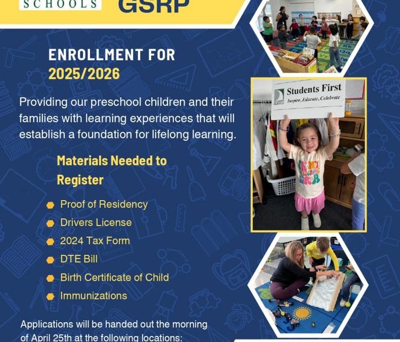 Enrollment for GSRP opens April 25